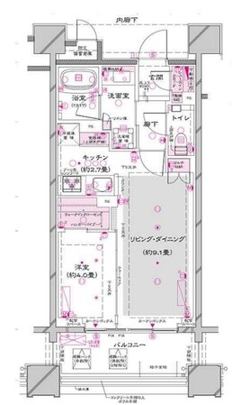 オーパスレジデンス銀座イーストの物件間取画像